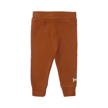 DARK BROWN PANDA PRINTED THERMAL TROUSER PAJAMA